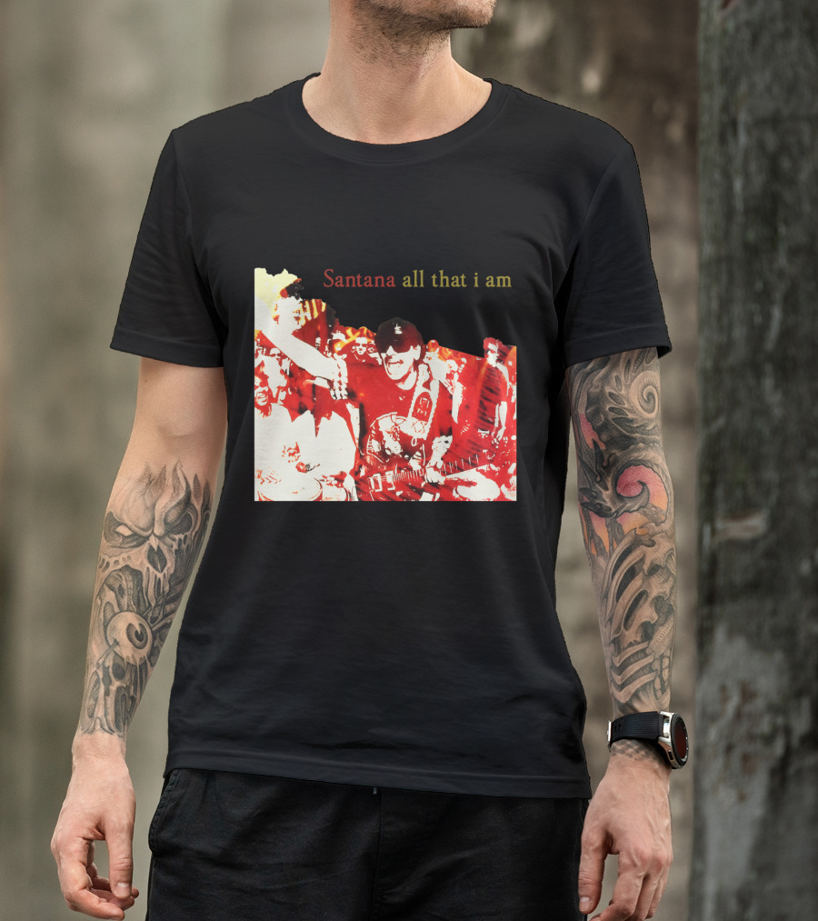 Santana All That I Am Red And White Guitarist T-Shirt
