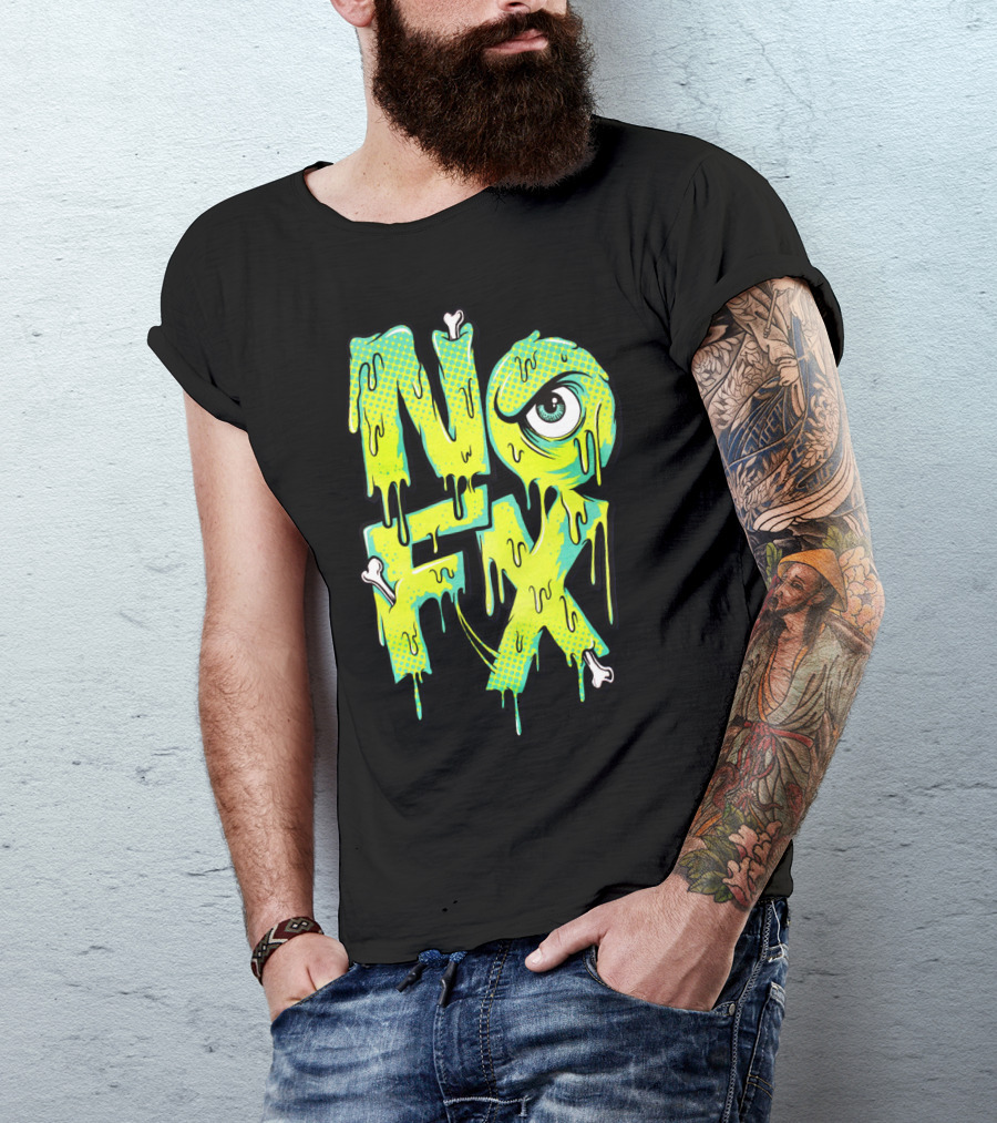 Nofx Melting Monster Eye Dripping Bones T-Shirt