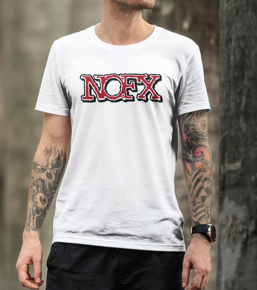 Nofx Band Logo Bold Red Outline T-Shirt