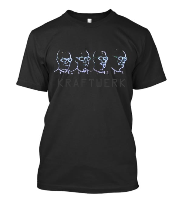 Kraftwerk Neon Outline Portraits T-Shirt