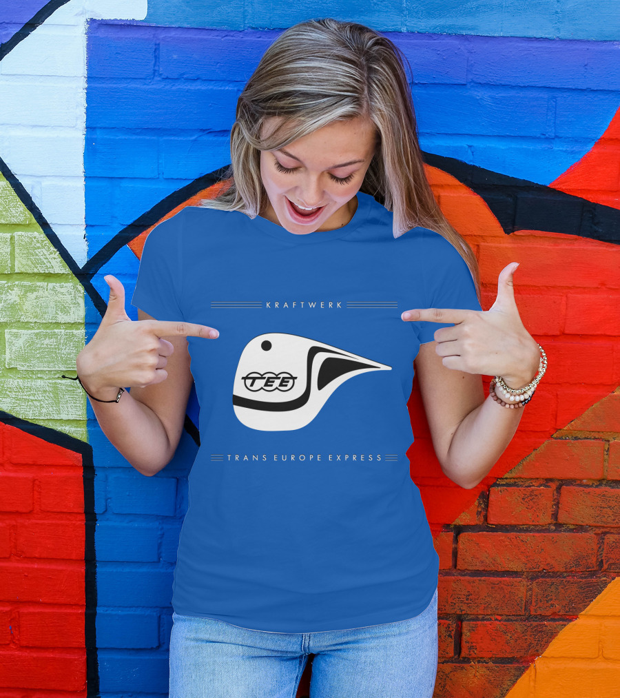 Kraftwerk Trans Europe Express Tee Bird Logo Blue T-Shirt
