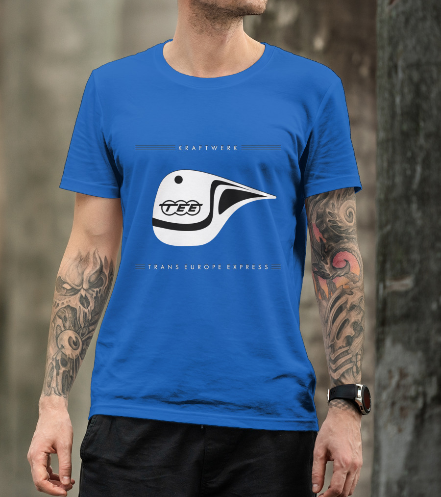 Kraftwerk Trans Europe Express Tee Bird Logo Blue T-Shirt