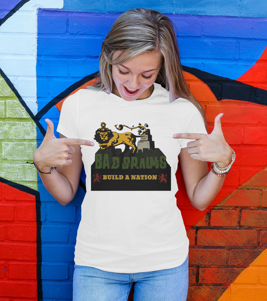 Bad Brains Build A Nation Lion Reggae Punk T-Shirt