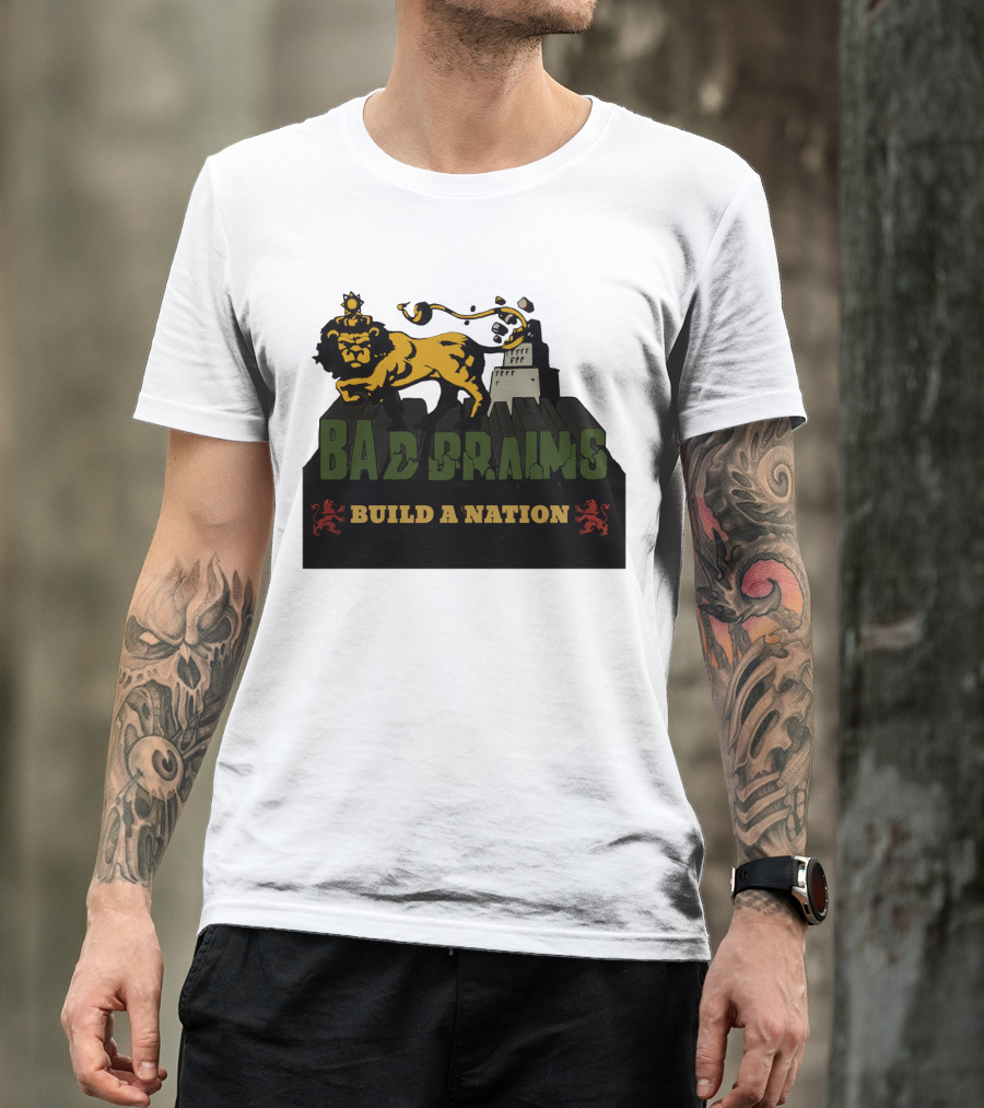 Bad Brains Build A Nation Lion Reggae Punk T-Shirt