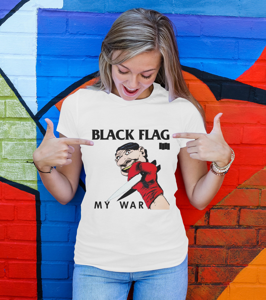 Black Flag My War Knife T-Shirt