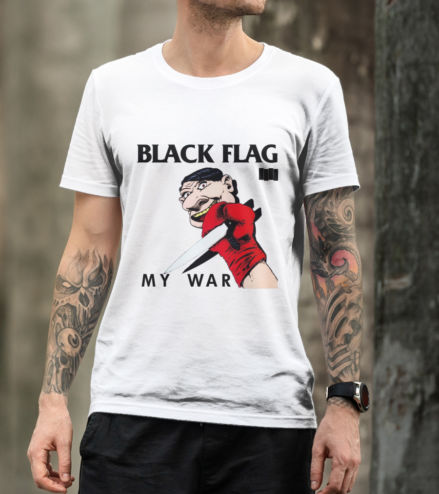Black Flag My War Knife T-Shirt