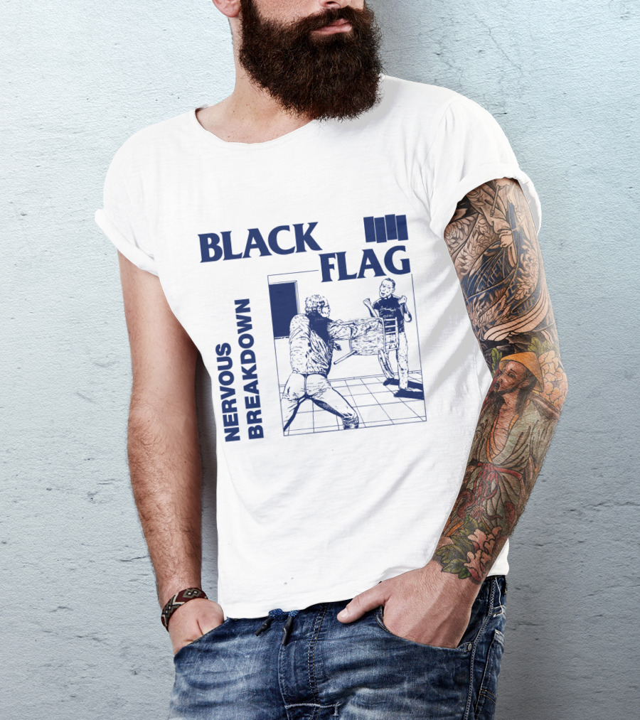 Black Flag Nervous Breakdown Confrontation Scene T-Shirt