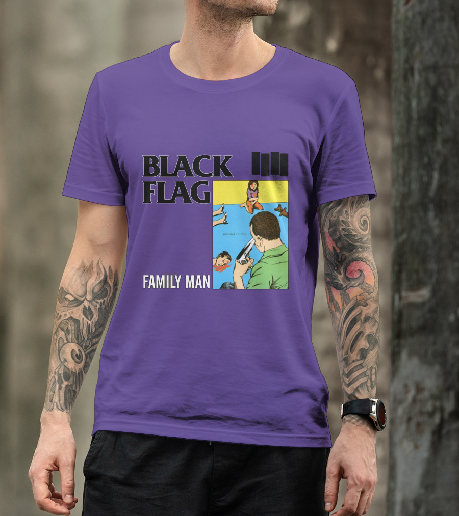 Black Flag Family Man - Nervous 23-1983 T-Shirt