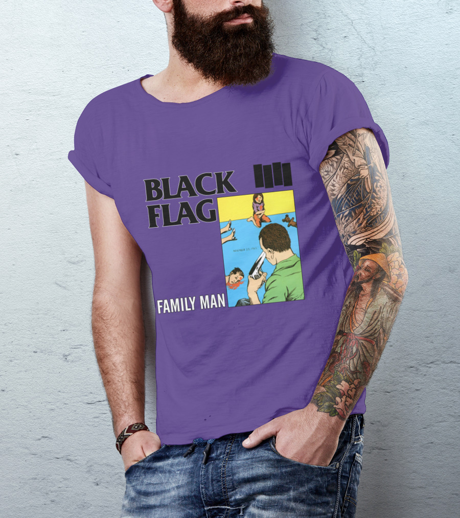 Black Flag Family Man - Nervous 23-1983 T-Shirt