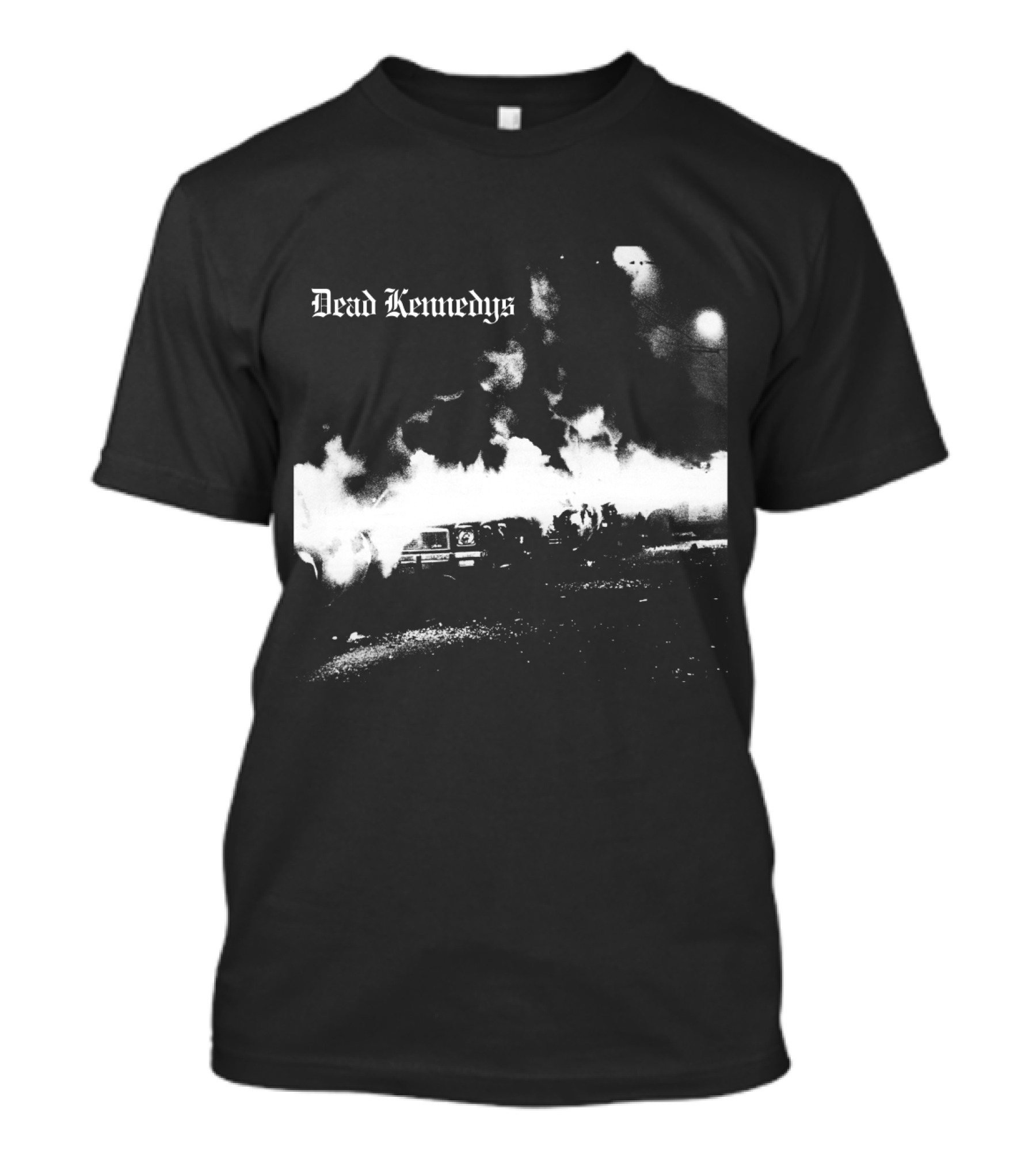 Dead Kennedys Riots And Flames Black And White Scene T-Shirt