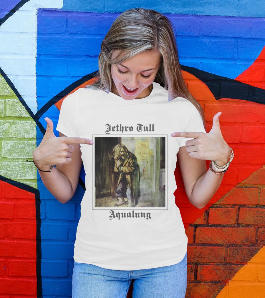 Jethro Tull Aqualung Album Cover Homeless Man Artwork T-Shirt