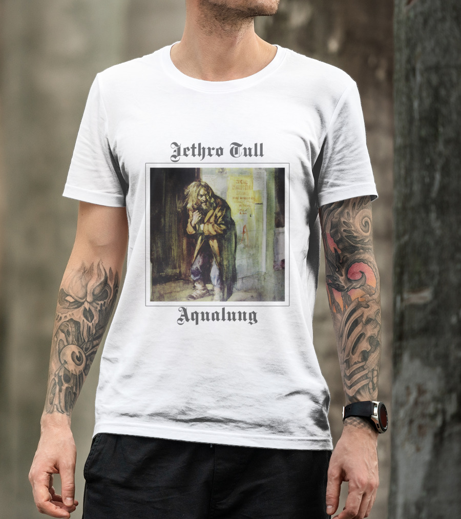 Jethro Tull Aqualung Album Cover Homeless Man Artwork T-Shirt