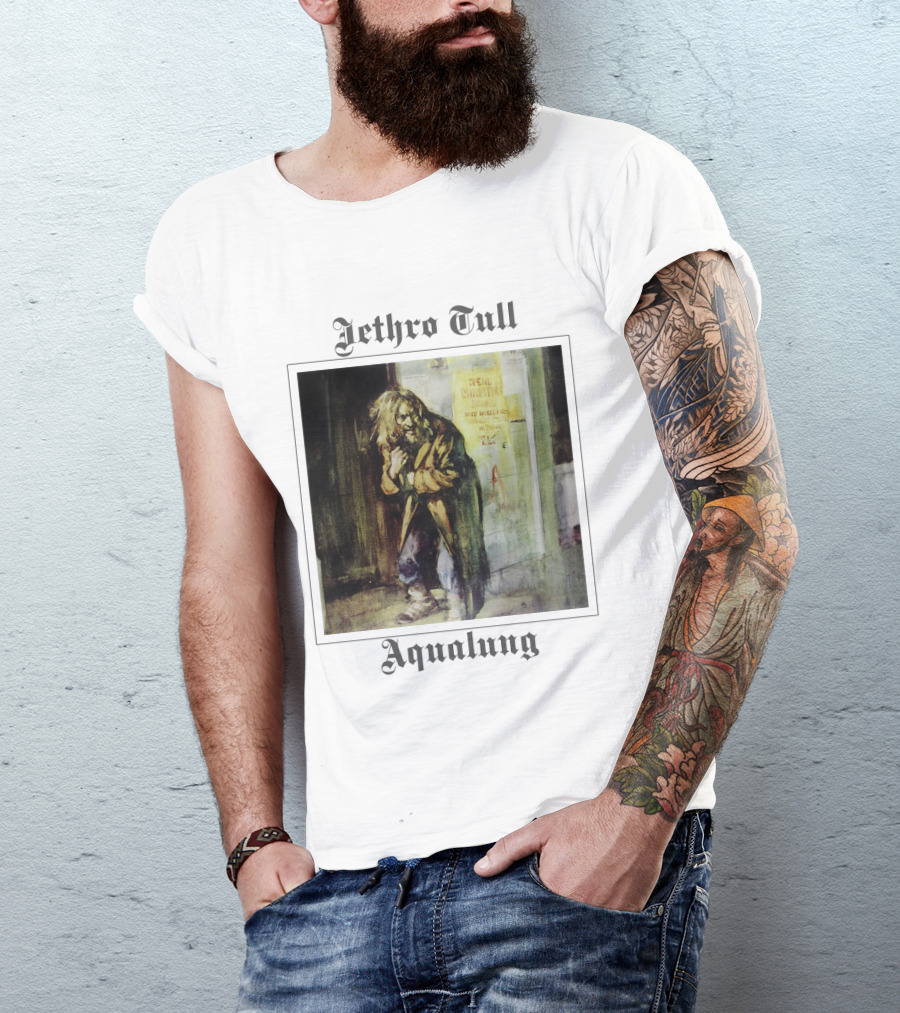 Jethro Tull Aqualung Album Cover Homeless Man Artwork T-Shirt
