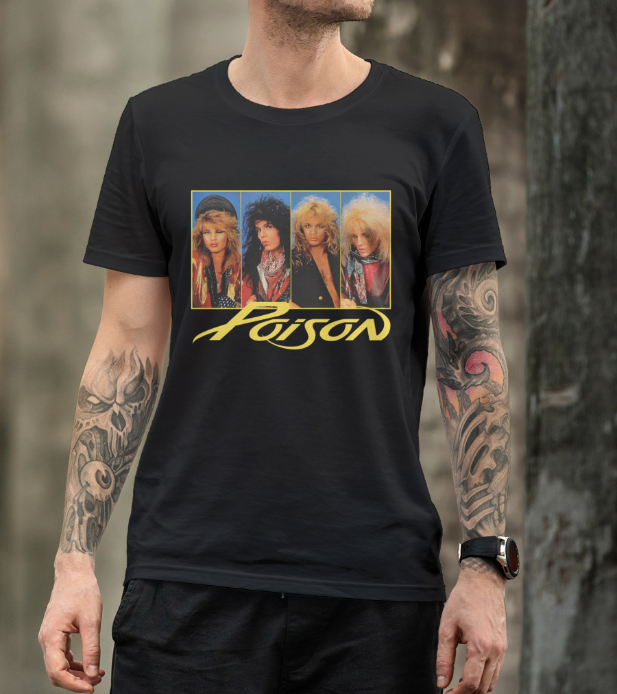 Poison Band Members 80S Glam Metal T-Shirt