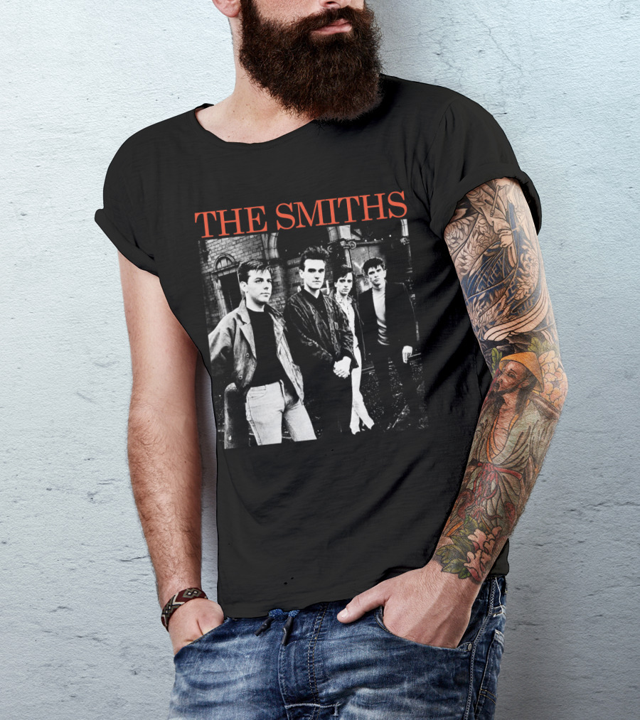 The Smiths 1980S Band Black And White Group T-Shirt