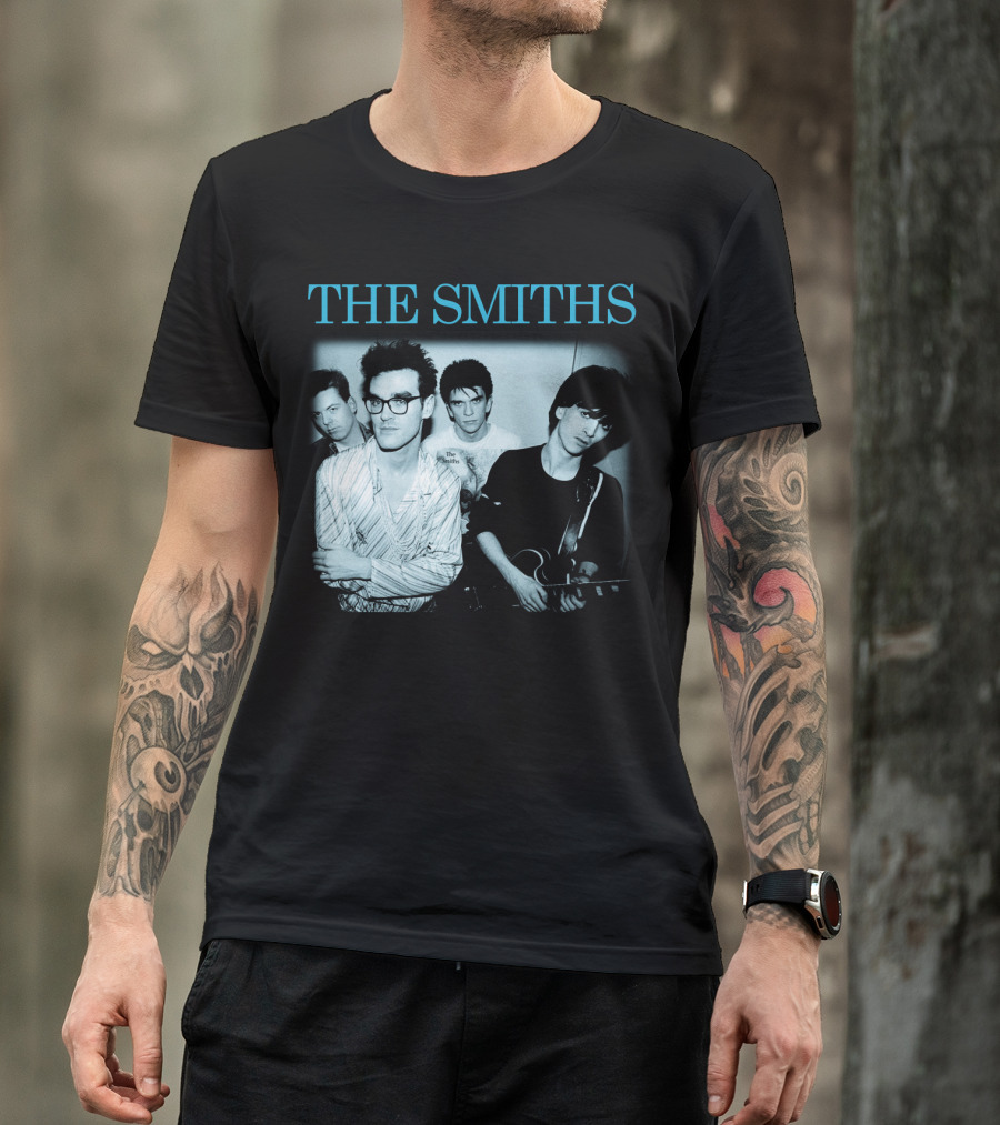 The Smiths Band Photo Black And Blue T-Shirt