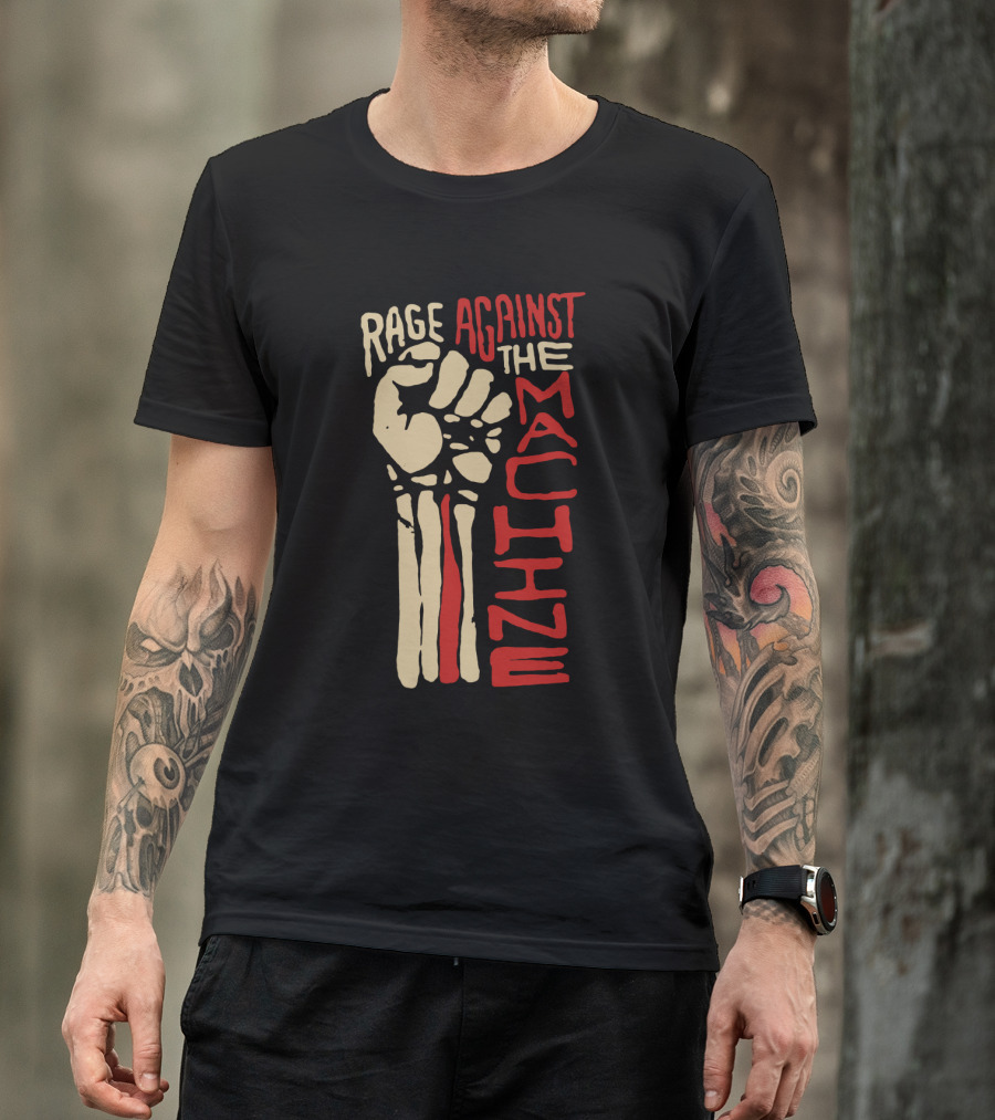 Rage Against The Machine Fist Skeleton T-Shirt