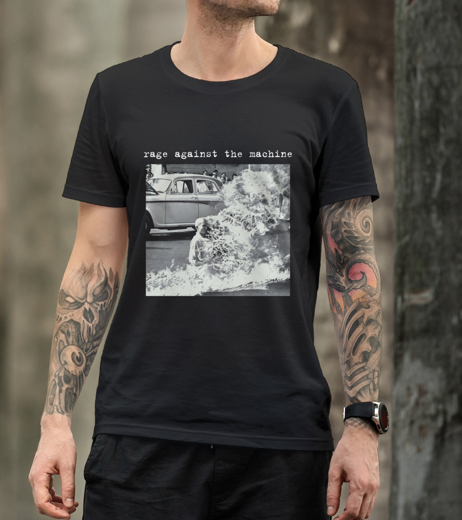 Rage Against The Machine Self-Immolation Protest Scene T-Shirt
