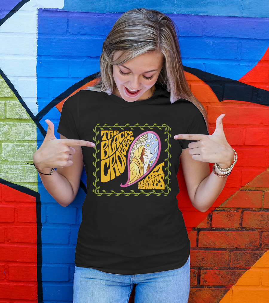The Black Crowes Lost Crowes Psychedelic Angel Art T-Shirt