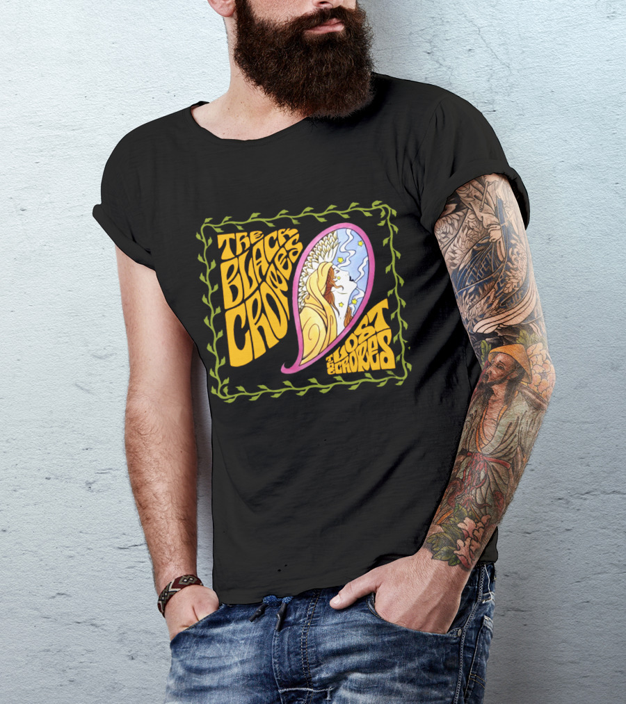 The Black Crowes Lost Crowes Psychedelic Angel Art T-Shirt