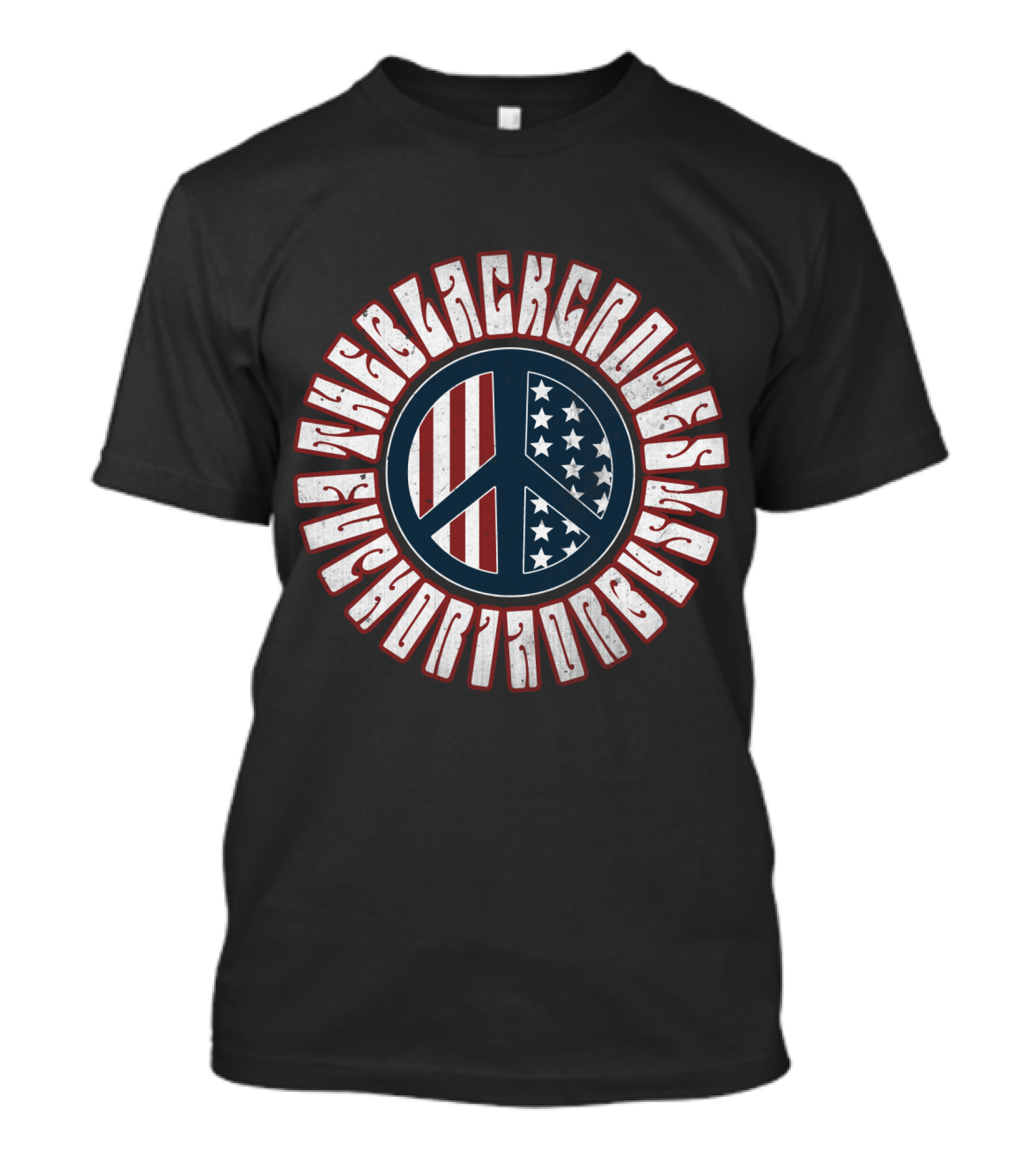 The Black Crowes Retro American Peace Flag Vintage Style T-Shirt