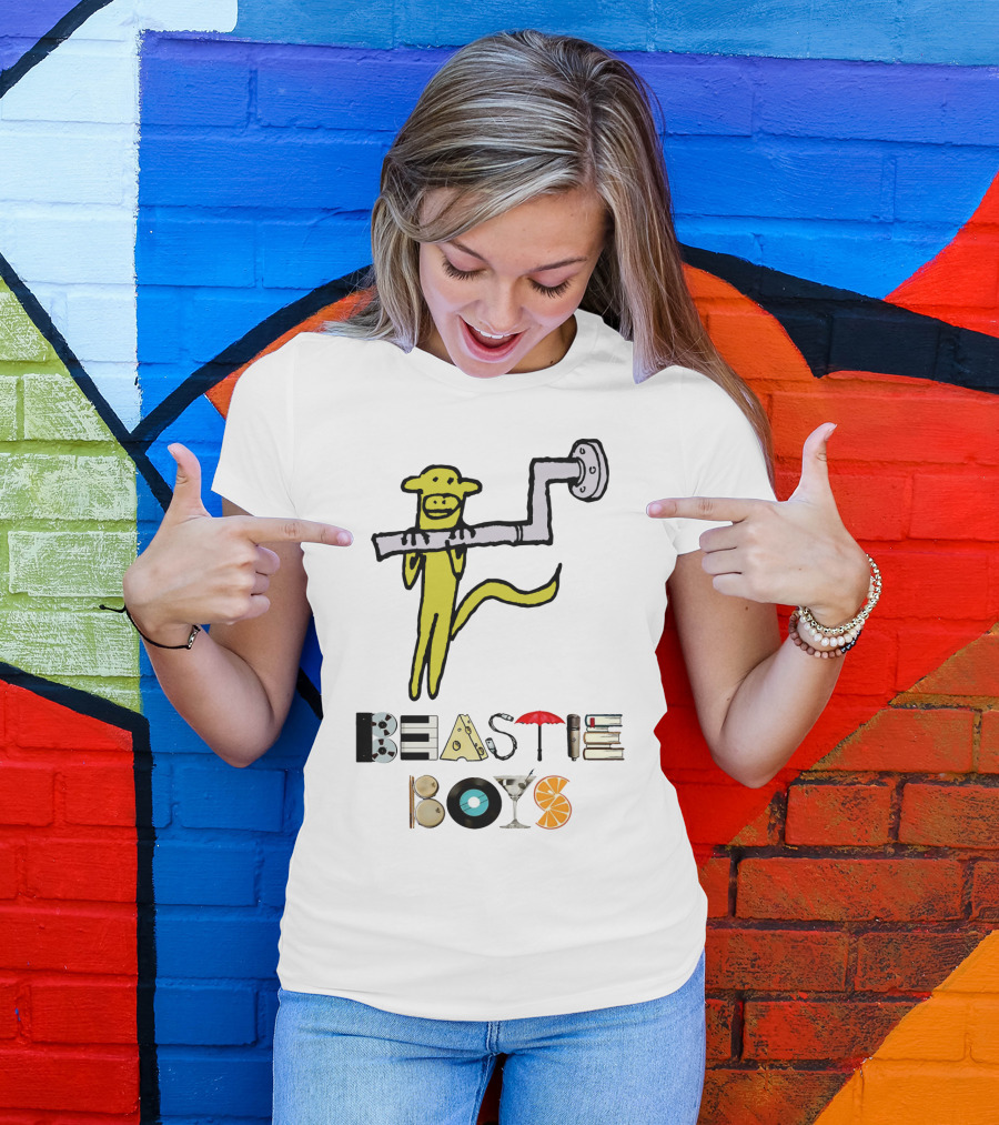 Beastie Boys Monkey And Pipe With Iconic Letters T-Shirt