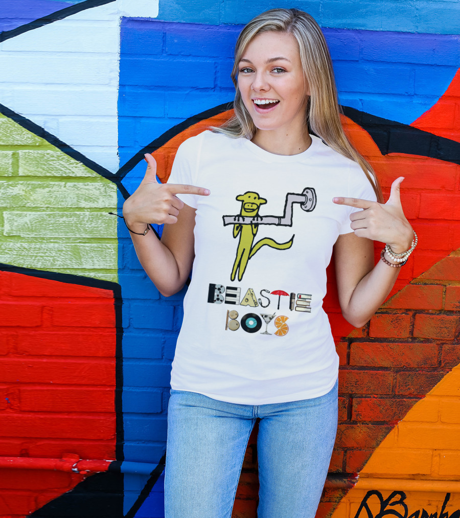 Beastie Boys Monkey And Pipe With Iconic Letters T-Shirt