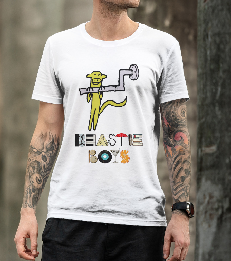 Beastie Boys Monkey And Pipe With Iconic Letters T-Shirt