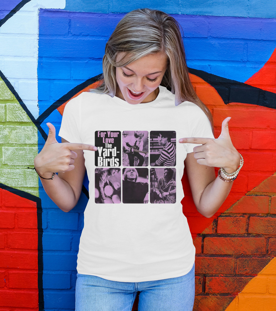 For Your Love The Yardbirds Retro Music Collage T-Shirt