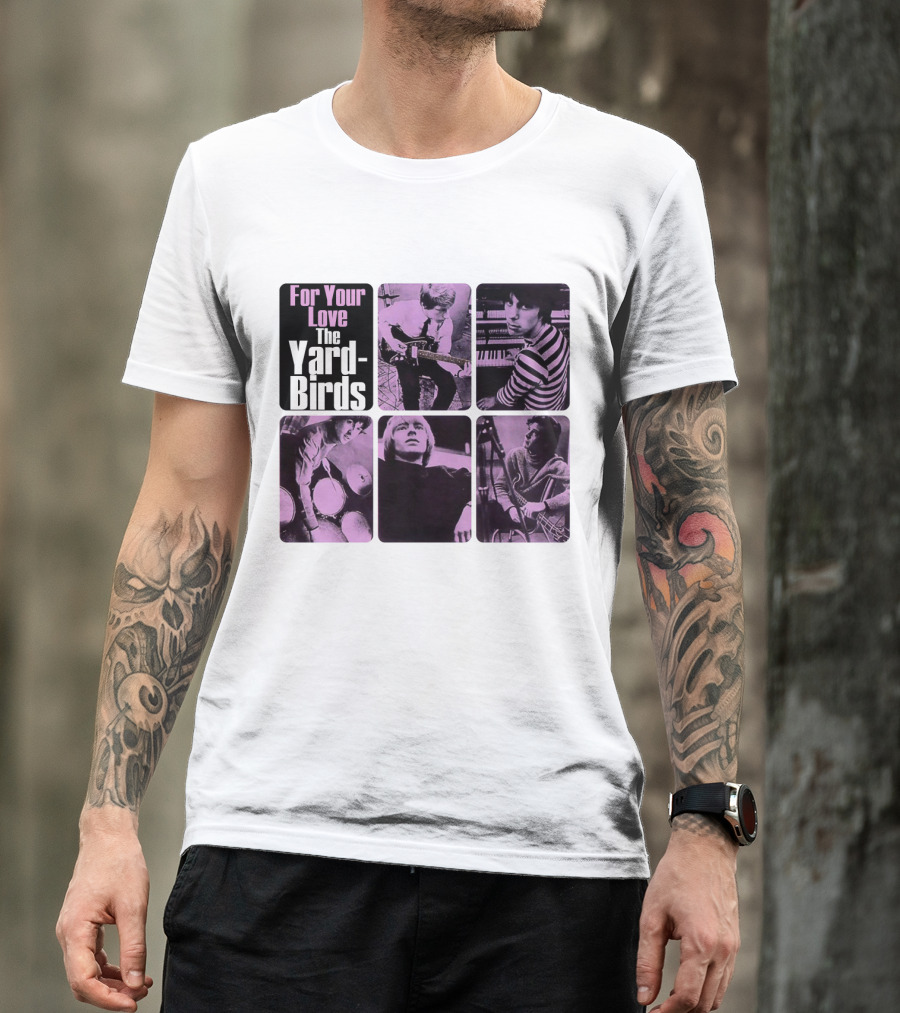 For Your Love The Yardbirds Retro Music Collage T-Shirt