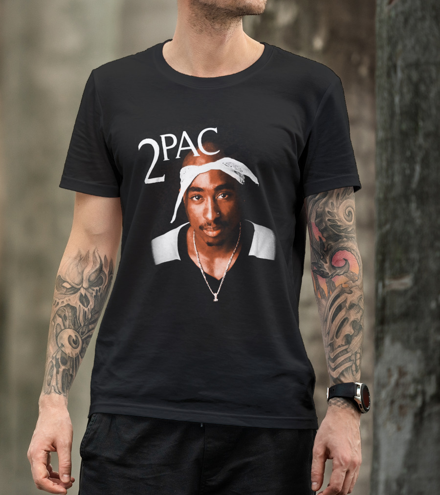 2Pac Bandana Portrait T-Shirt