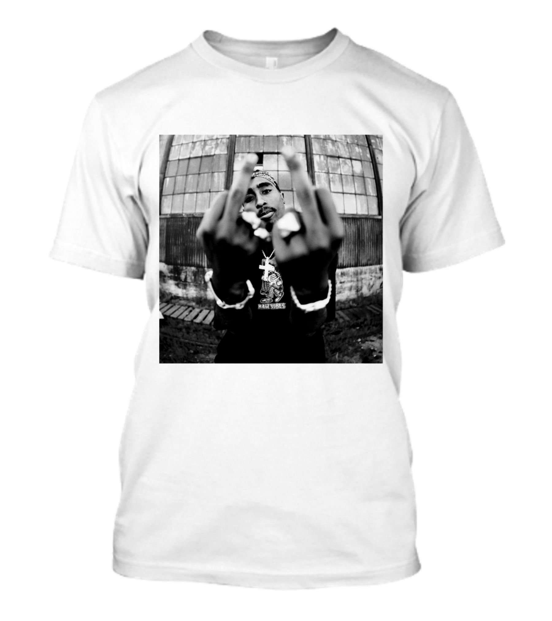 Makaveli Bandana Ring Finger Gesture T-Shirt