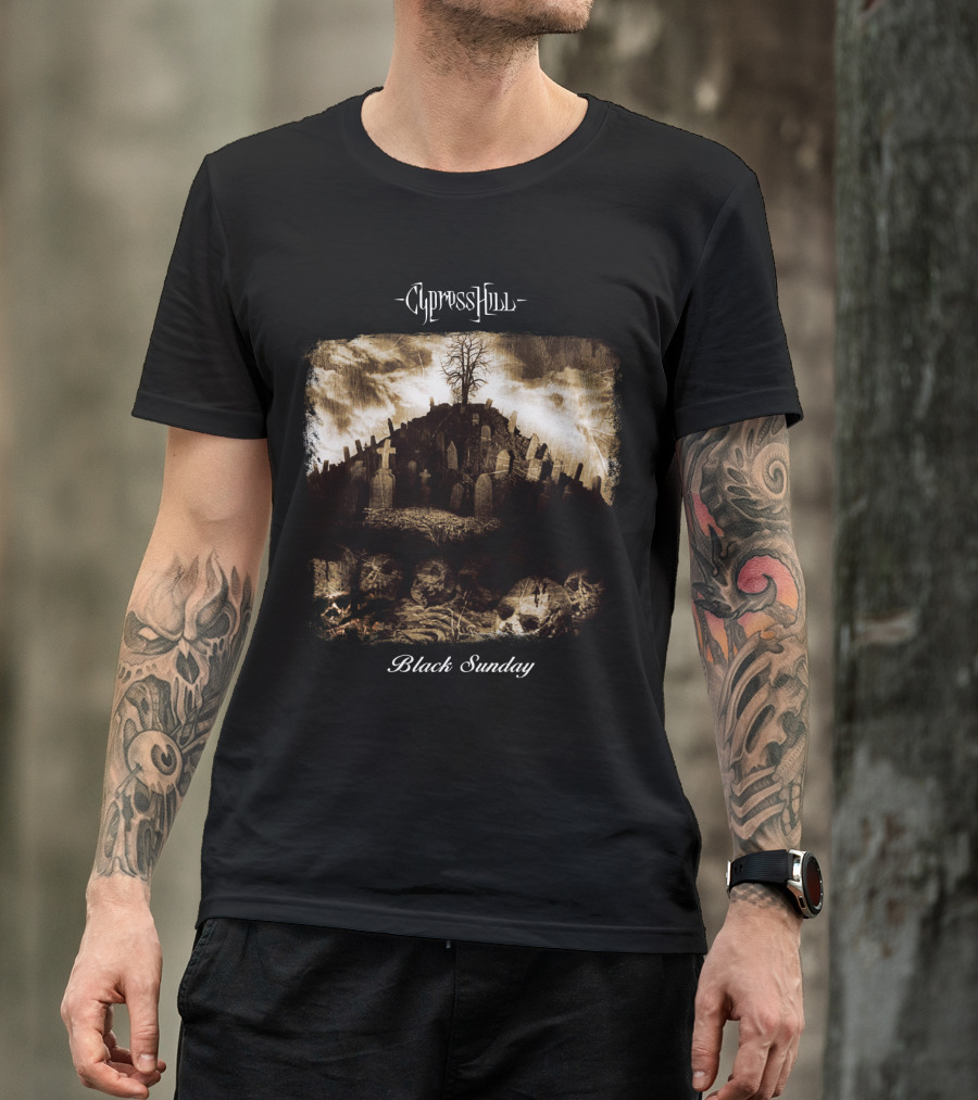 Cypress Hill Black Sunday Graveyard Scene T-Shirt