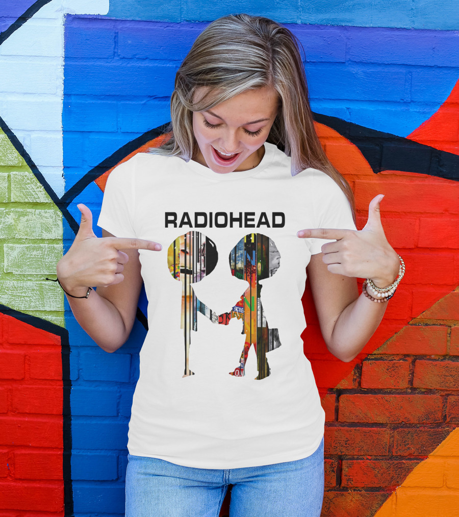 Radiohead Album Artwork Silhouettes Collage T-Shirt