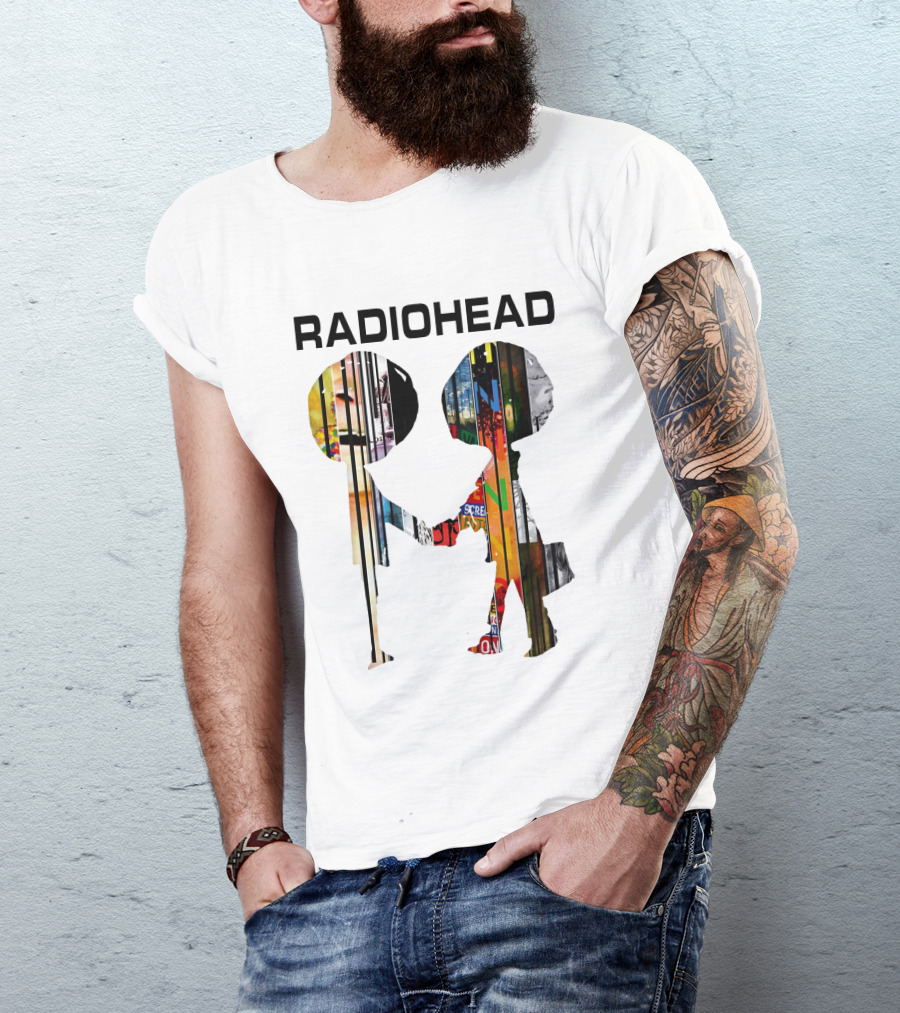 Radiohead Album Artwork Silhouettes Collage T-Shirt