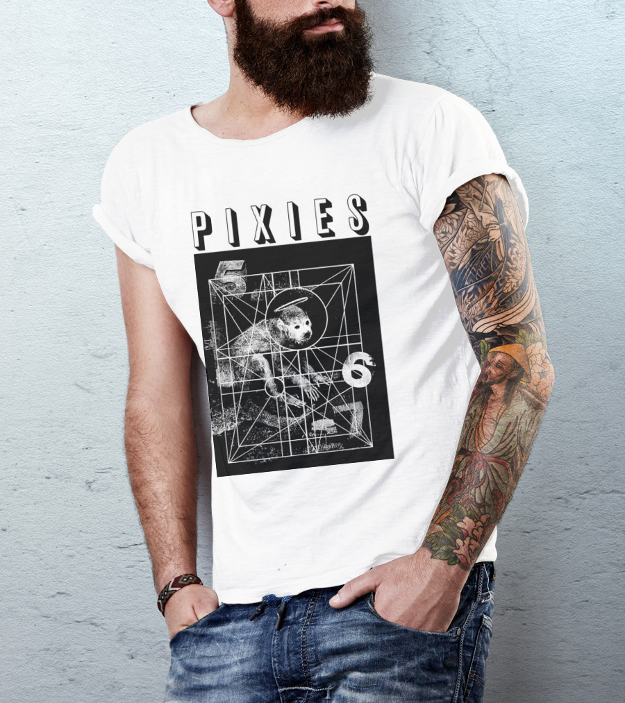 Pixies Geometric Monkey Design 567 T-Shirt