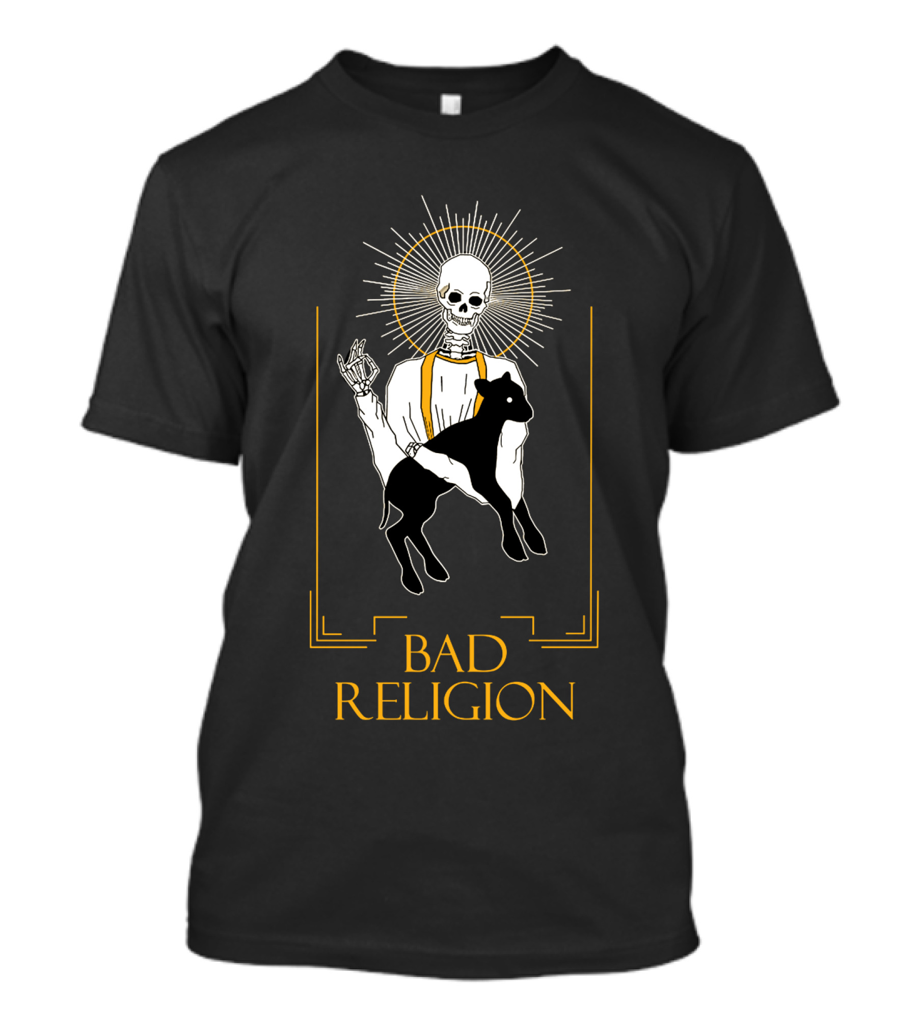 Bad Religion Skeleton And Goat Iconography T-Shirt