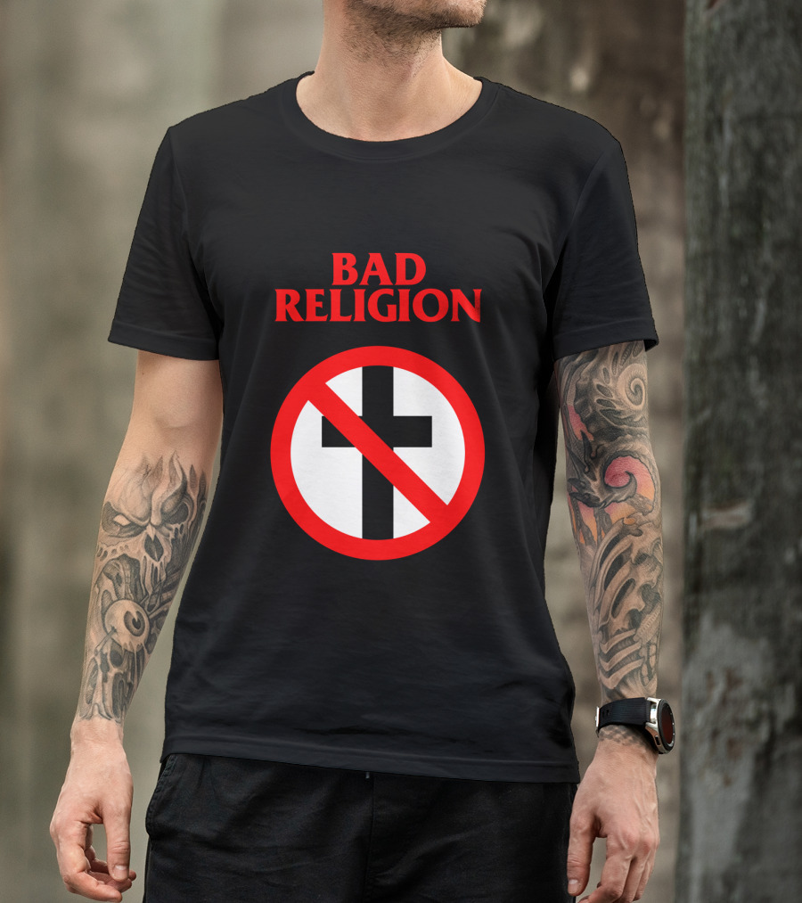 Bad Religion No Cross Symbol Iconic Punk Band T-Shirt