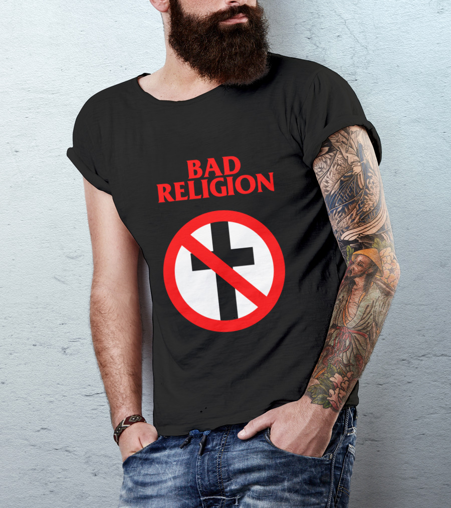 Bad Religion No Cross Symbol Iconic Punk Band T-Shirt