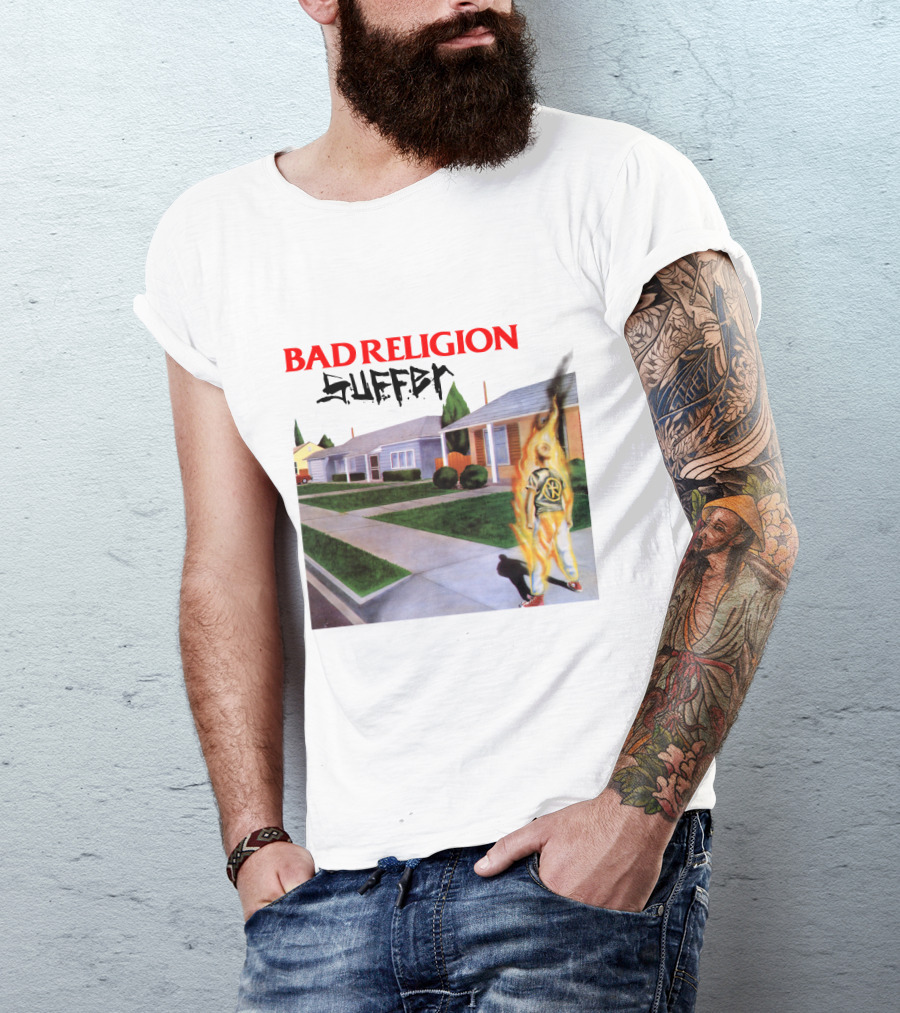 Bad Religion Suffer Flames Street Scene T-Shirt