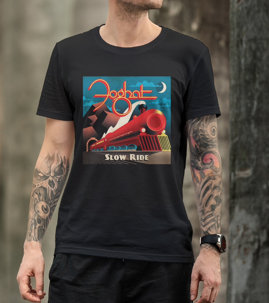 Foghat Slow Ride Retro Train T-Shirt