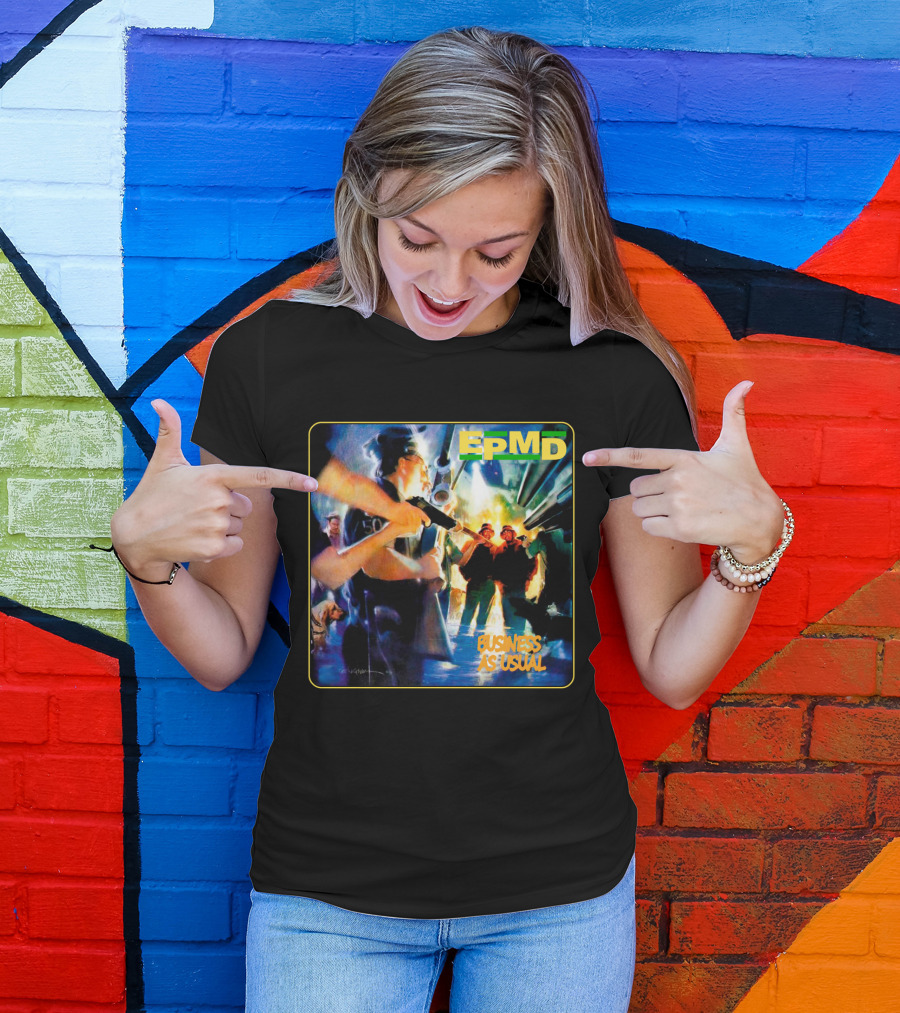 Epmd Business As Usual 8 Album Cover T-Shirt