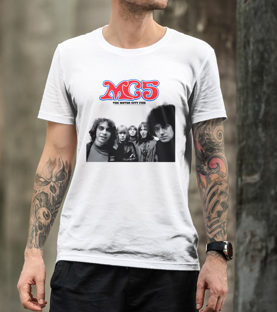 Mc5 The Motor City Five Band Retro Group Photo T-Shirt