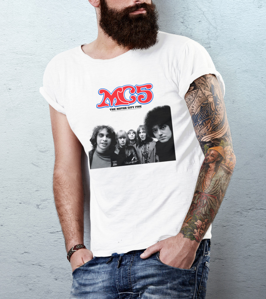 Mc5 The Motor City Five Band Retro Group Photo T-Shirt