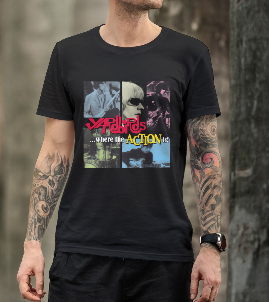Yardbirds Where The Action Is Collage T-Shirt