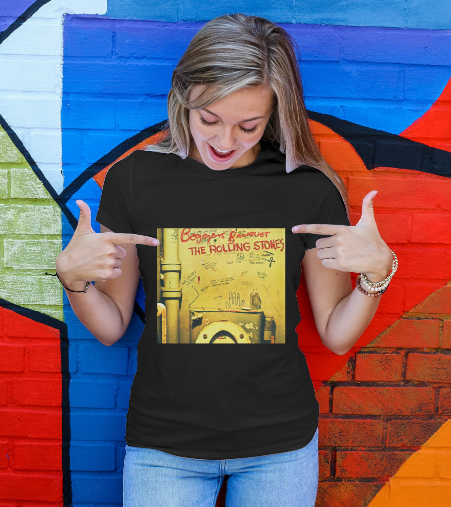 Beggars Banquet The Rolling Stones Graffiti Toilet Cover Art T-Shirt
