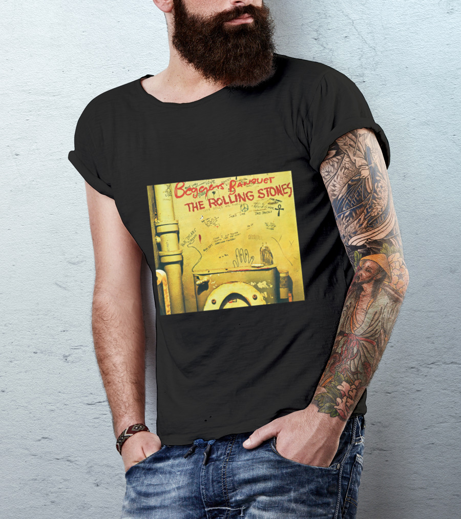 Beggars Banquet The Rolling Stones Graffiti Toilet Cover Art T-Shirt
