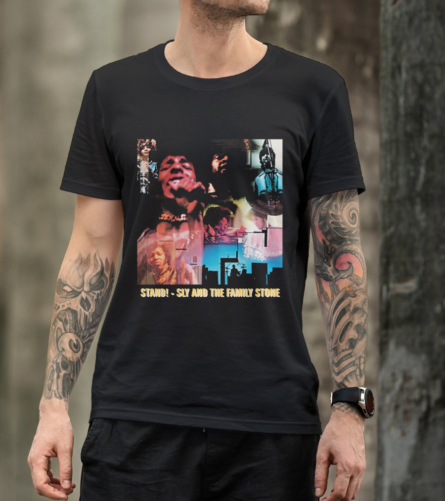 Stand Sly And The Family Stone Vintage Collage T-Shirt
