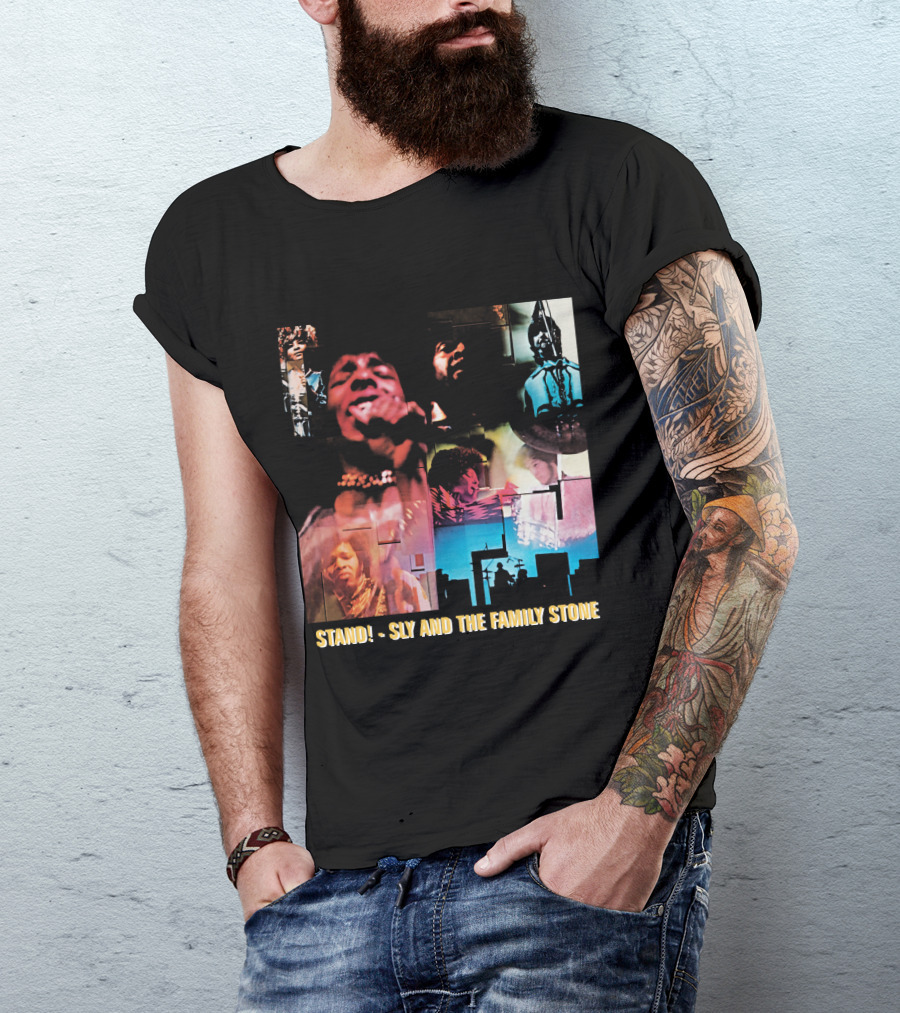 Stand Sly And The Family Stone Vintage Collage T-Shirt