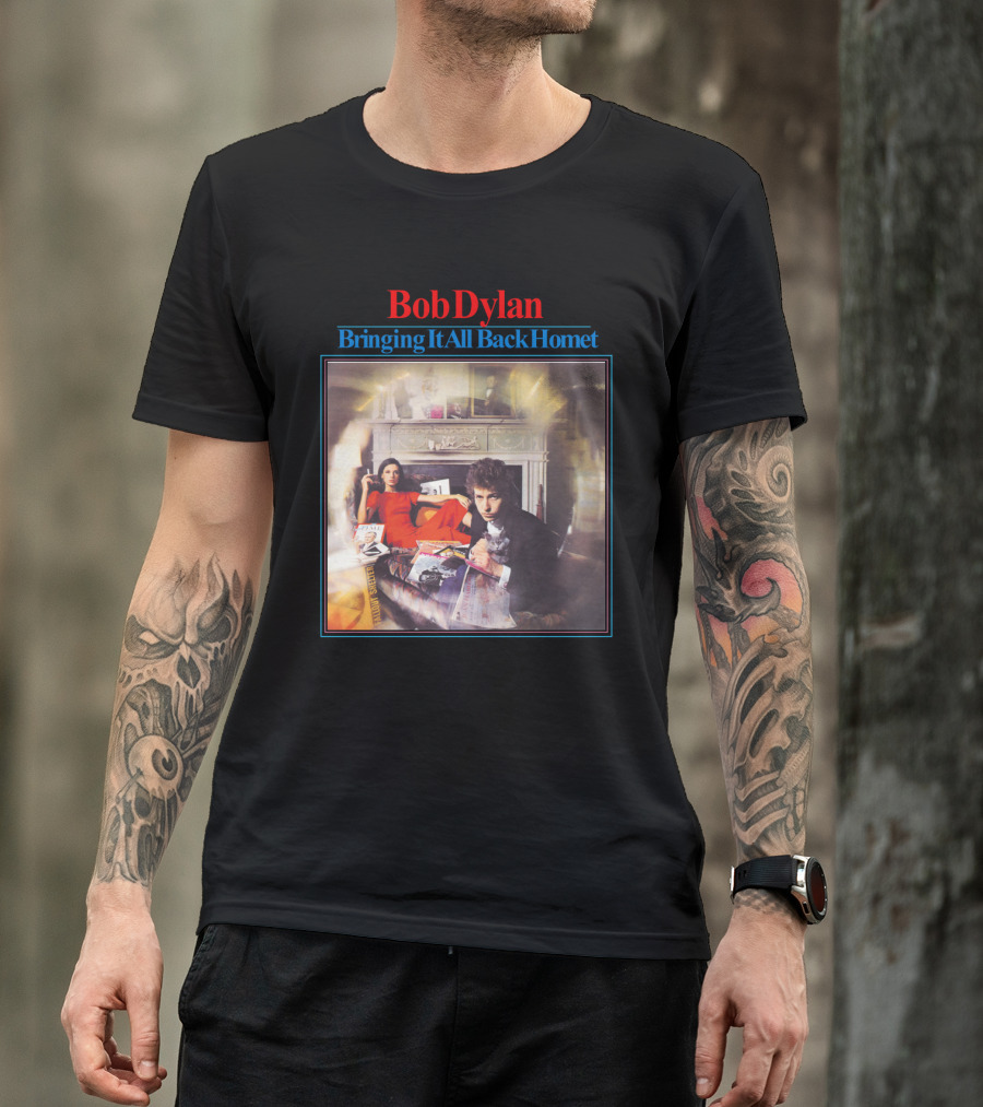 Bob Dylan Bringing It All Back Home Vintage Album Cover T-Shirt